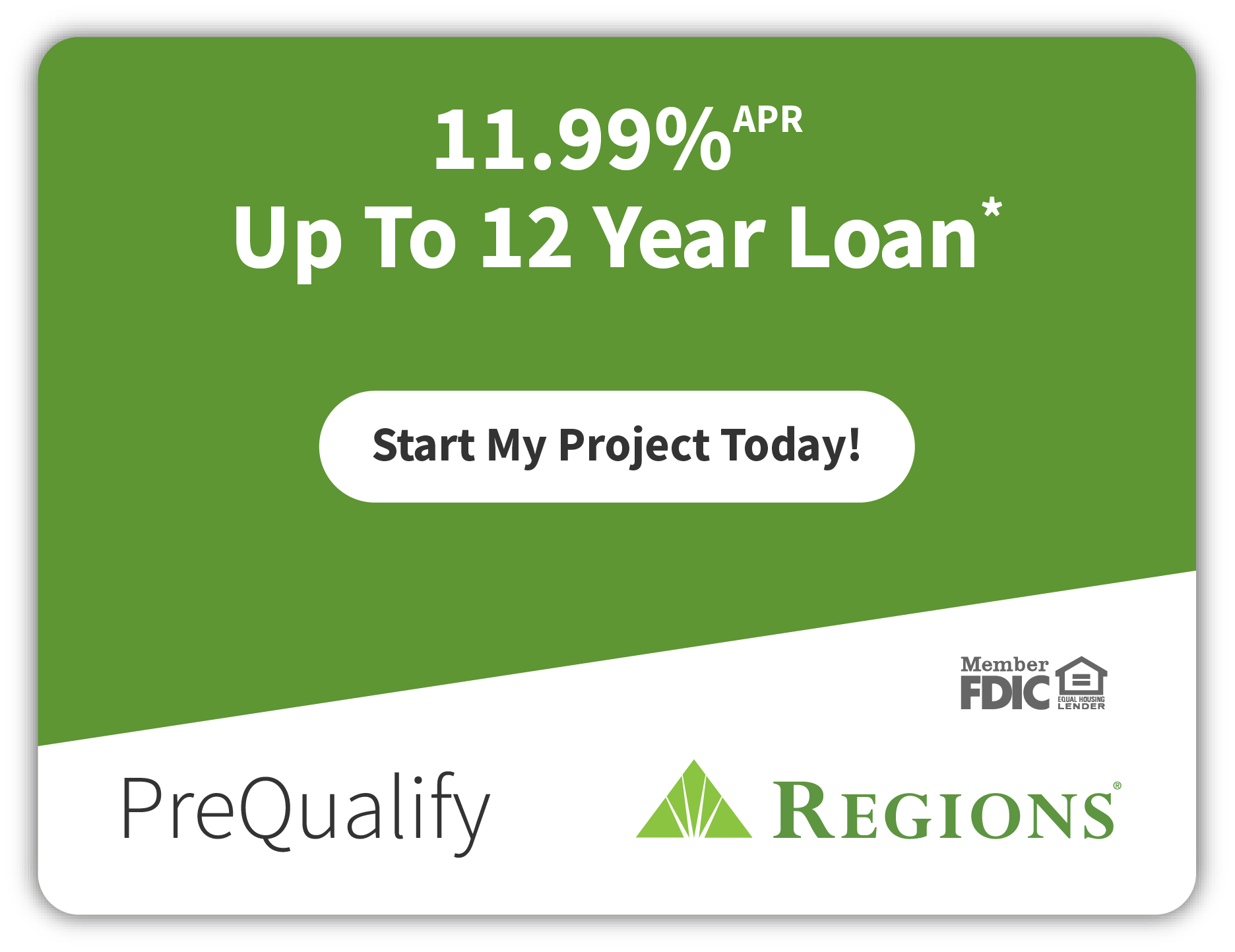 11.99% APR Up To 12-Yr Loan - prequalify with Regions Bank