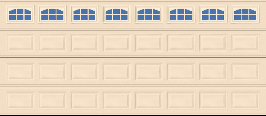 Almond Short Panel garage door style